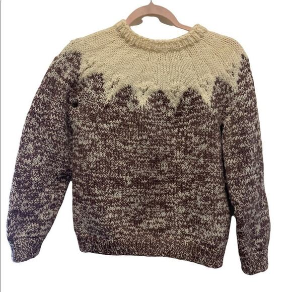 Beautiful handmade knitted ski sweater! Gorgeous detail and nice and cozy! Sz S - Picture 6 of 6